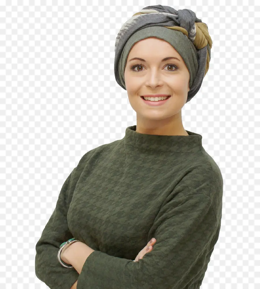 Femme Souriante，Foulard PNG