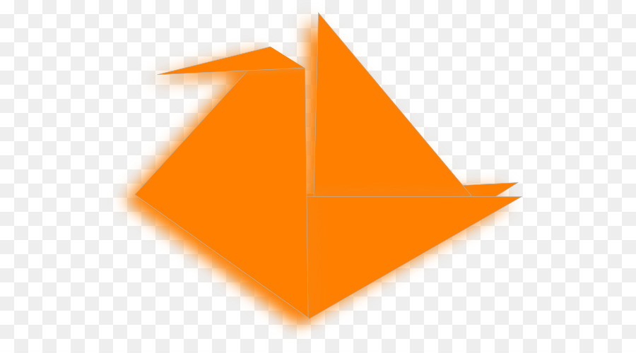 Oiseau Origami Orange，Papier PNG