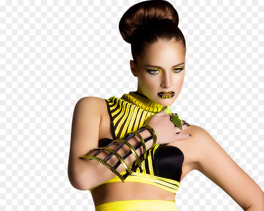 Mannequin，Tenue Jaune Et Noire PNG