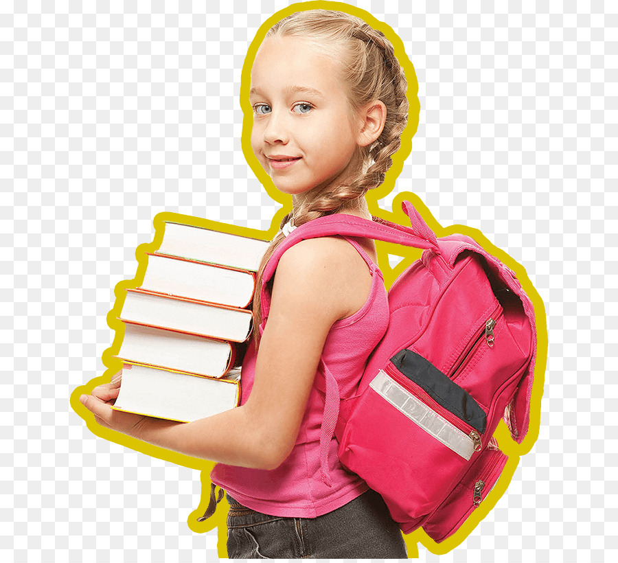 Fille Avec Des Livres Et Un Sac à Dos，Étudiant PNG