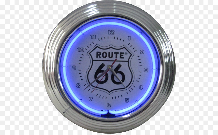 Horloge De La Route 66，Néon PNG