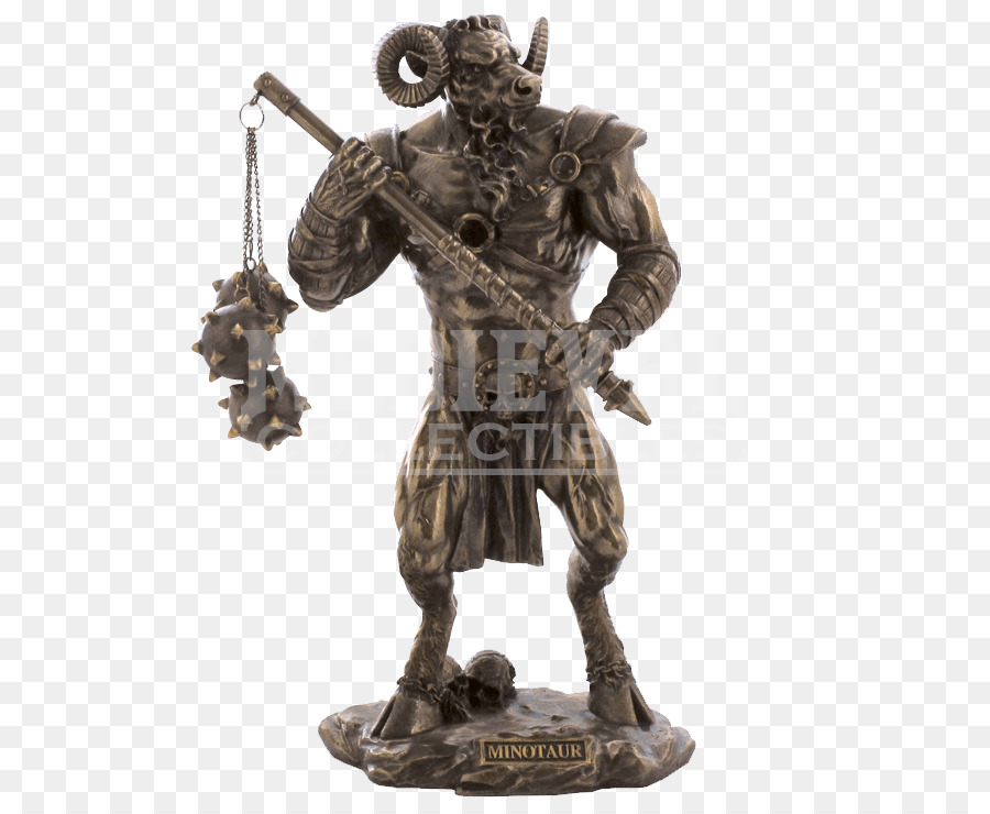 Statue De Minotaure Avec Masse，Minotaure PNG