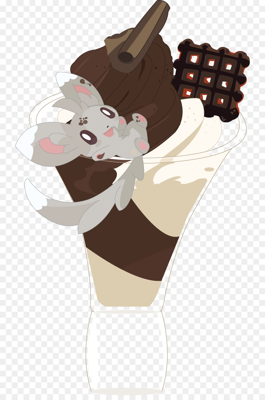 Sundae，Chocolat Blanc PNG