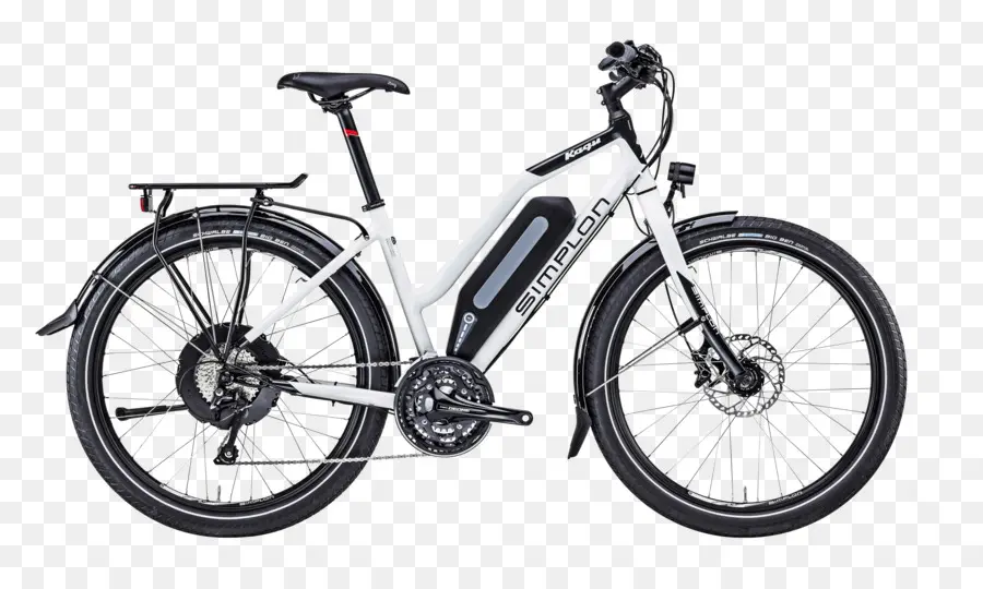 Vélo électrique，Blanc PNG