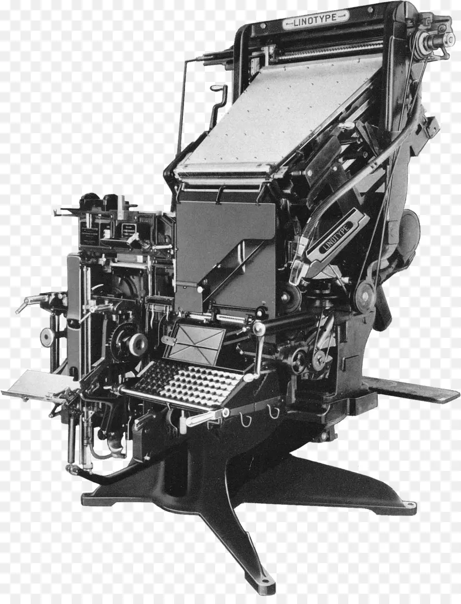 Machine à Linotype，Impression PNG