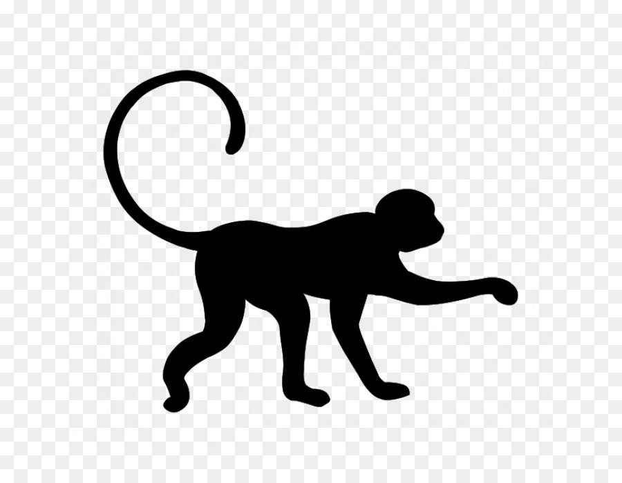 Silhouette De Singe，Noir PNG