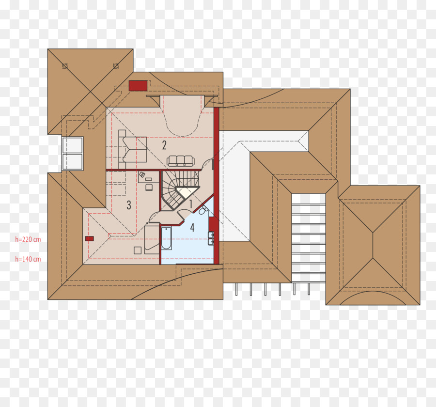 Plan D étage，Maison PNG