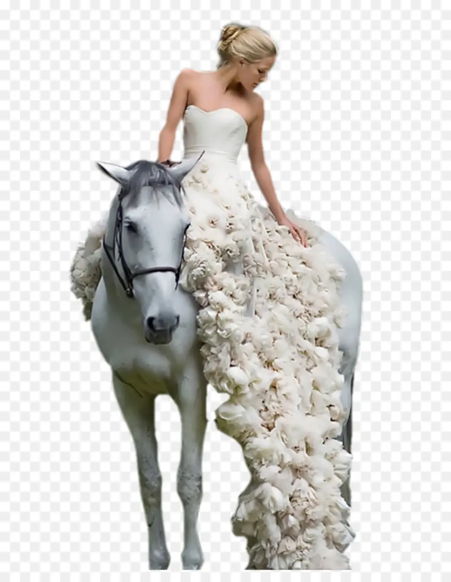 Mariée à Cheval，Robe De Mariée PNG