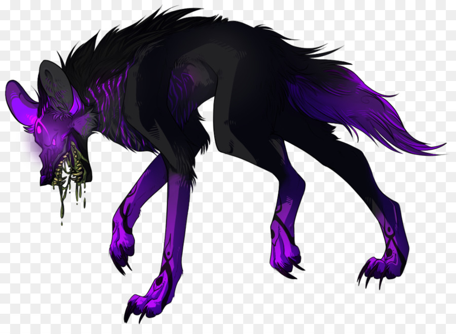 Loup Violet Et Noir，Canin PNG