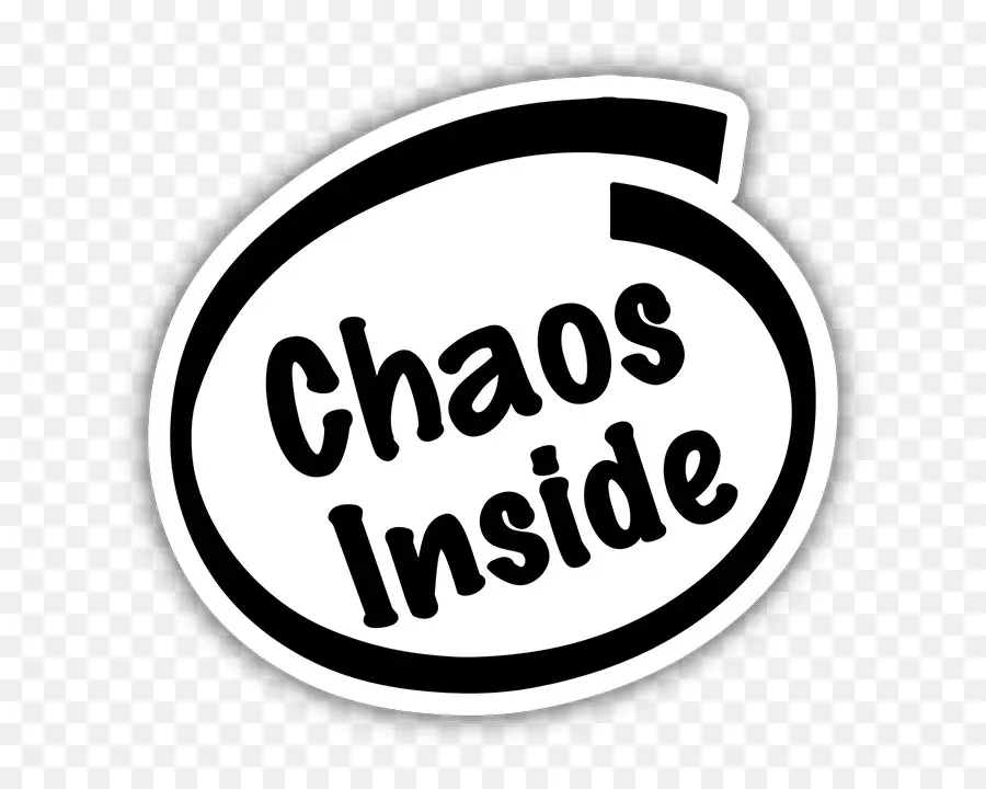 Chaos à L’intérieur Sticker，Étiquette PNG