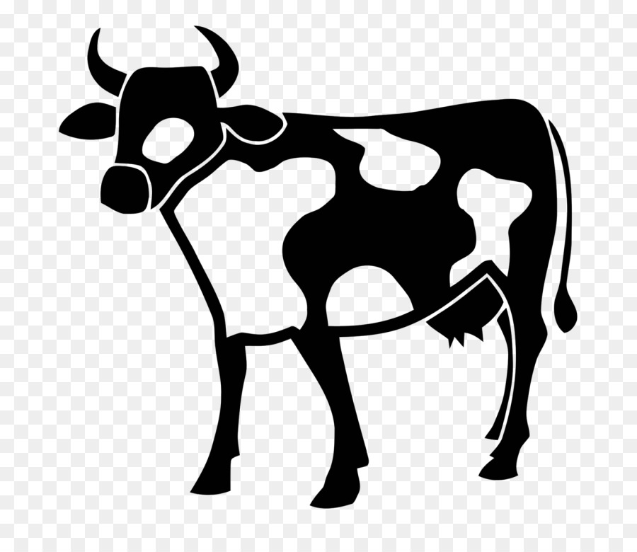 Vache Noire Et Blanche，Animal PNG