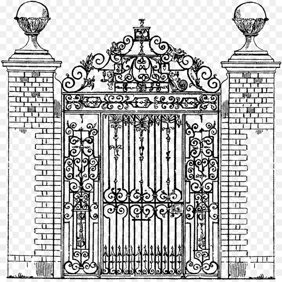 Porte Ornée，Grille PNG