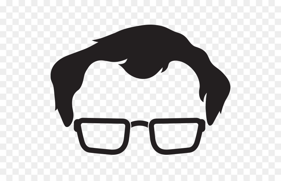 Lunettes Et Cheveux，Silhouette PNG