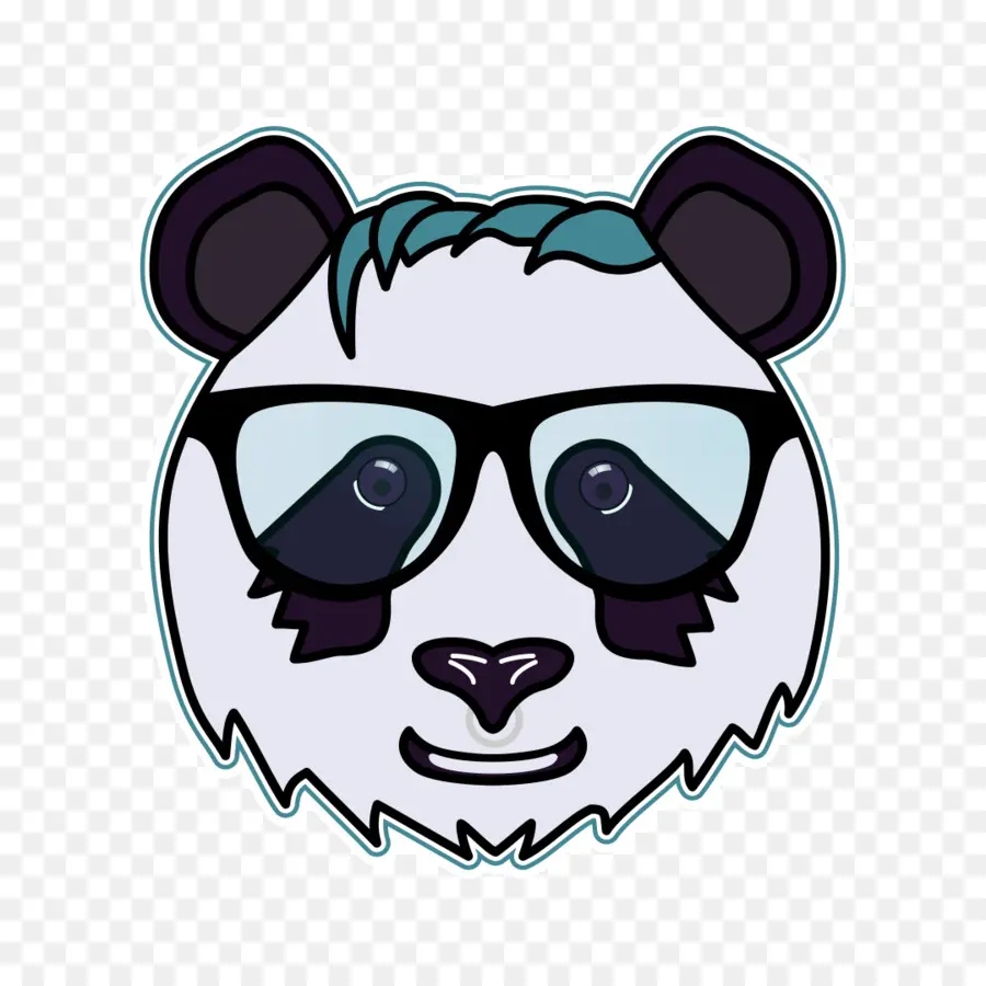 Panda à Lunettes，Dessin Animé PNG