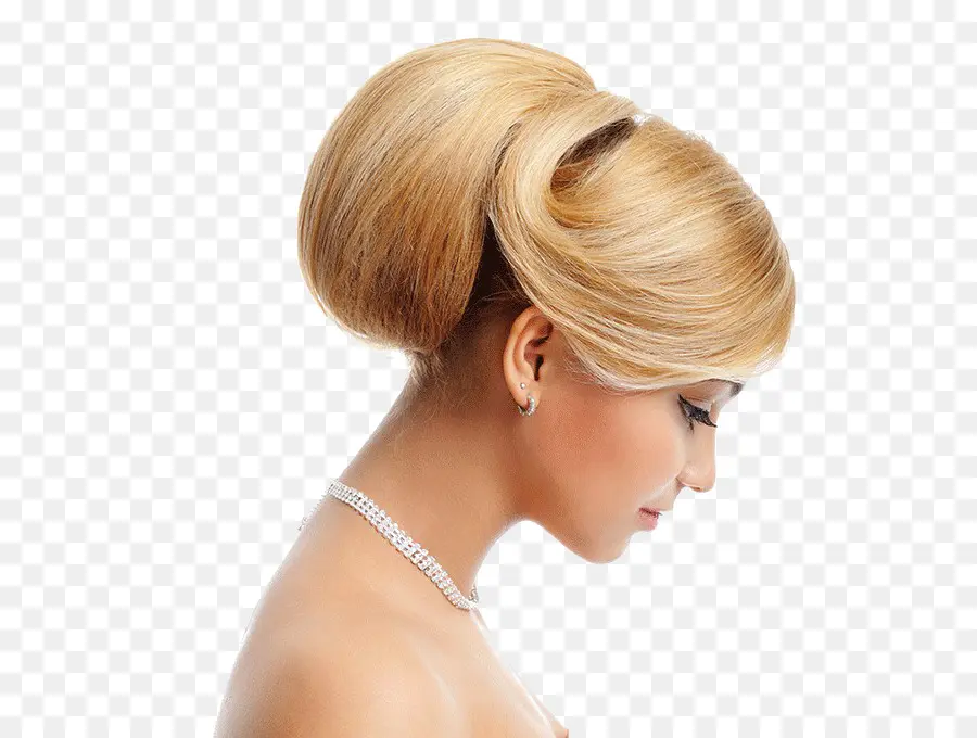 Cheveux Blonds，Chignon PNG