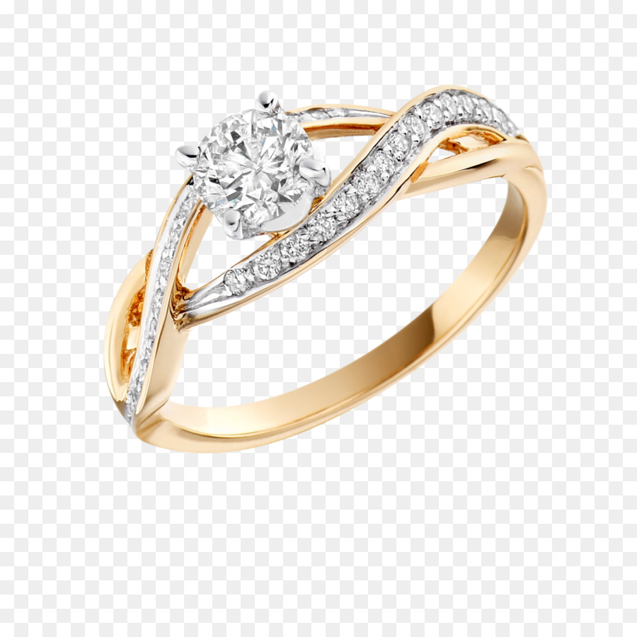 Bague En Or，Diamant PNG