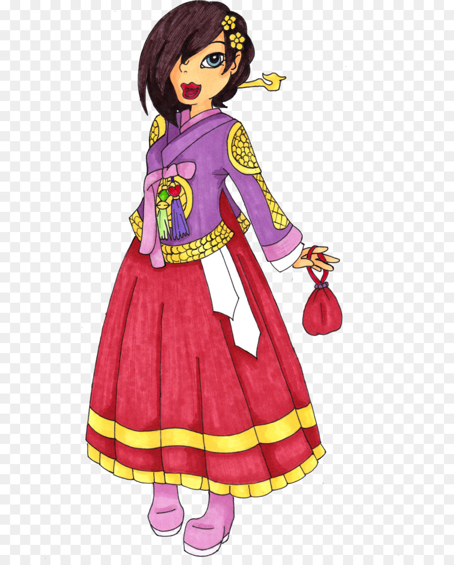 Fille En Costume Traditionnel，Fille PNG