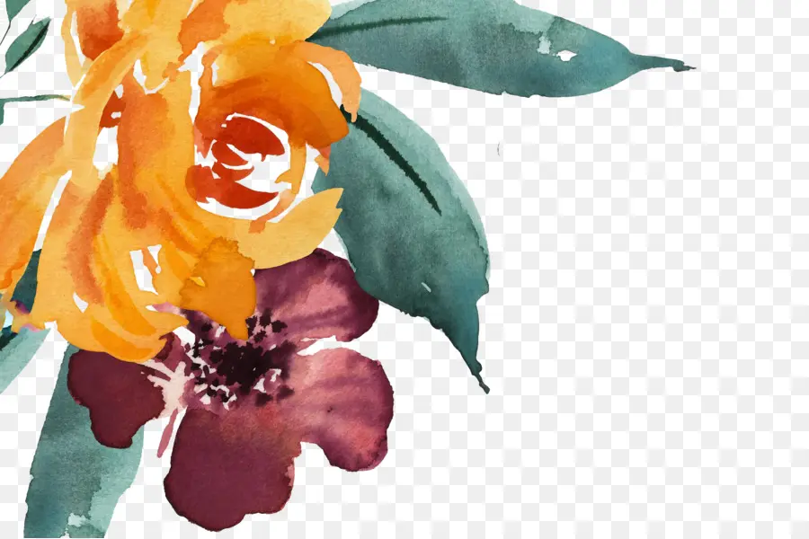 Fleurs Aquarelles，Peinture PNG