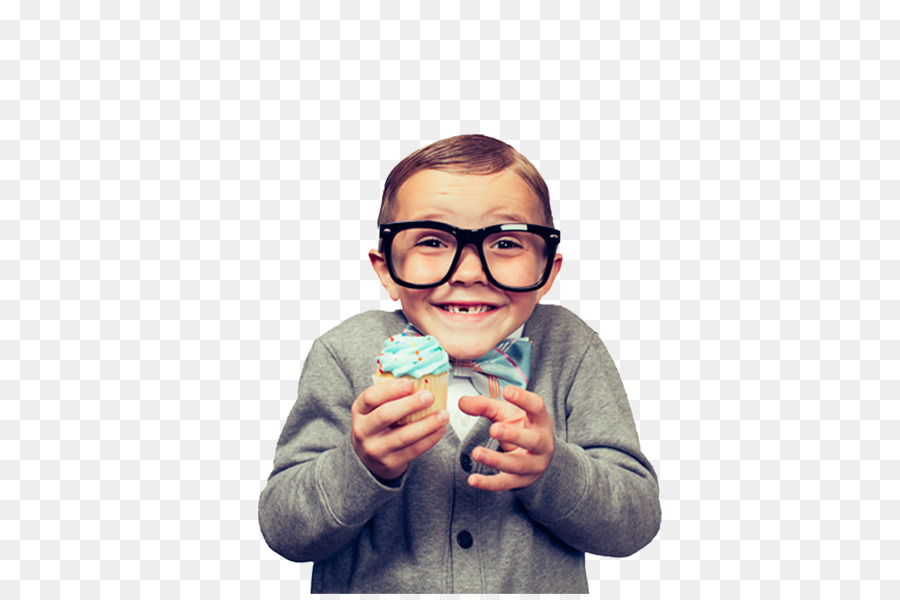 Enfant Heureux Avec Cupcake，Lunettes PNG