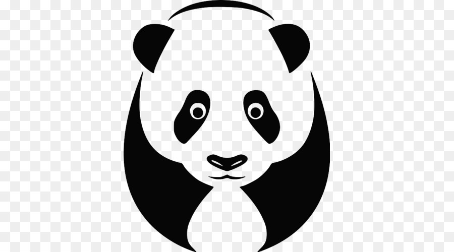 Logo Panda，Noir Et Blanc PNG