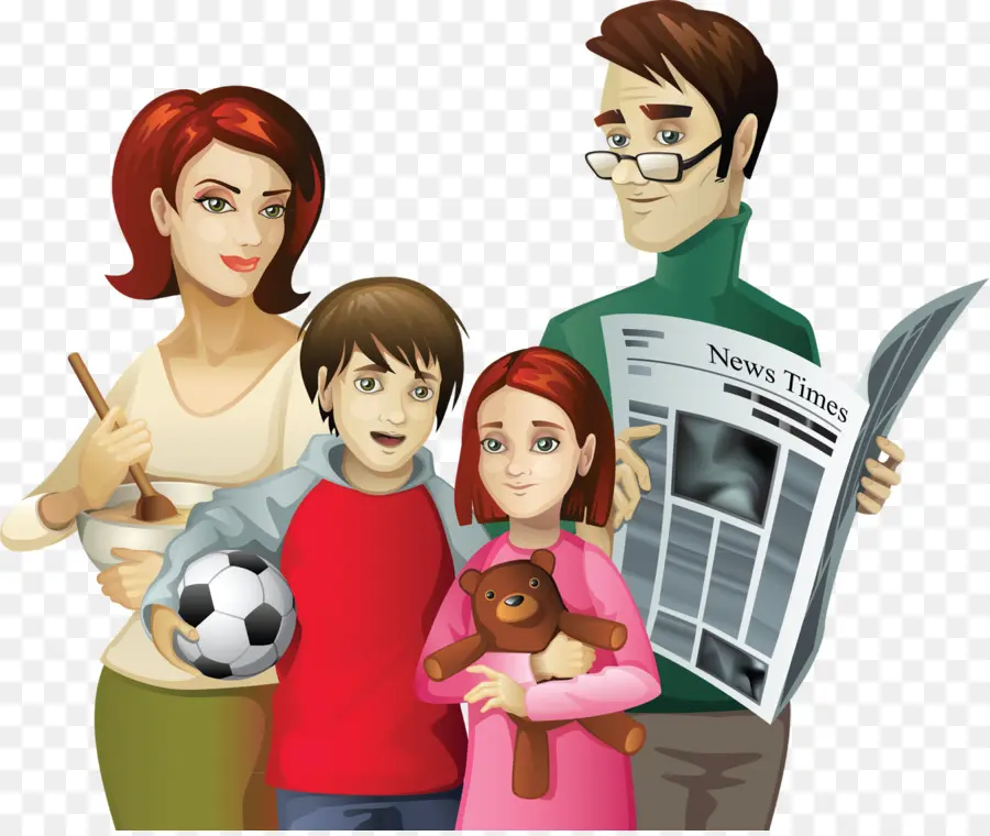 Famille De Dessin Animé，Parents PNG