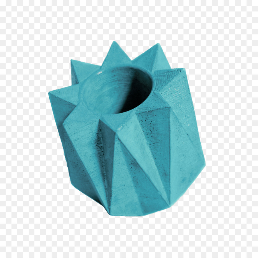 Bougeoir Géométrique Bleu，Bougie PNG