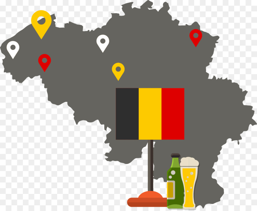 Belgique，Carte De Vecteur PNG