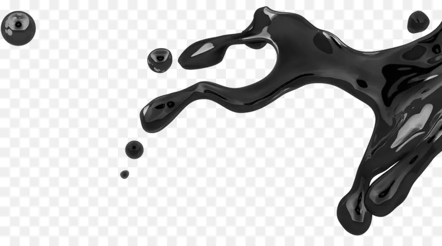 Éclaboussure D'encre Noire，Liquide PNG