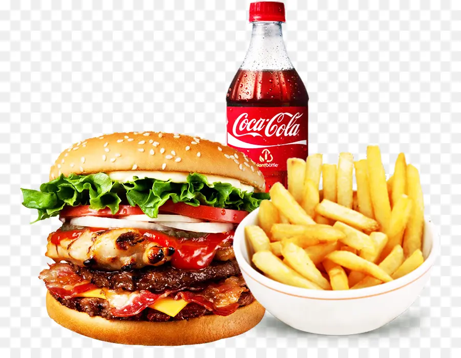 Burger Et Frites，Hamburger PNG