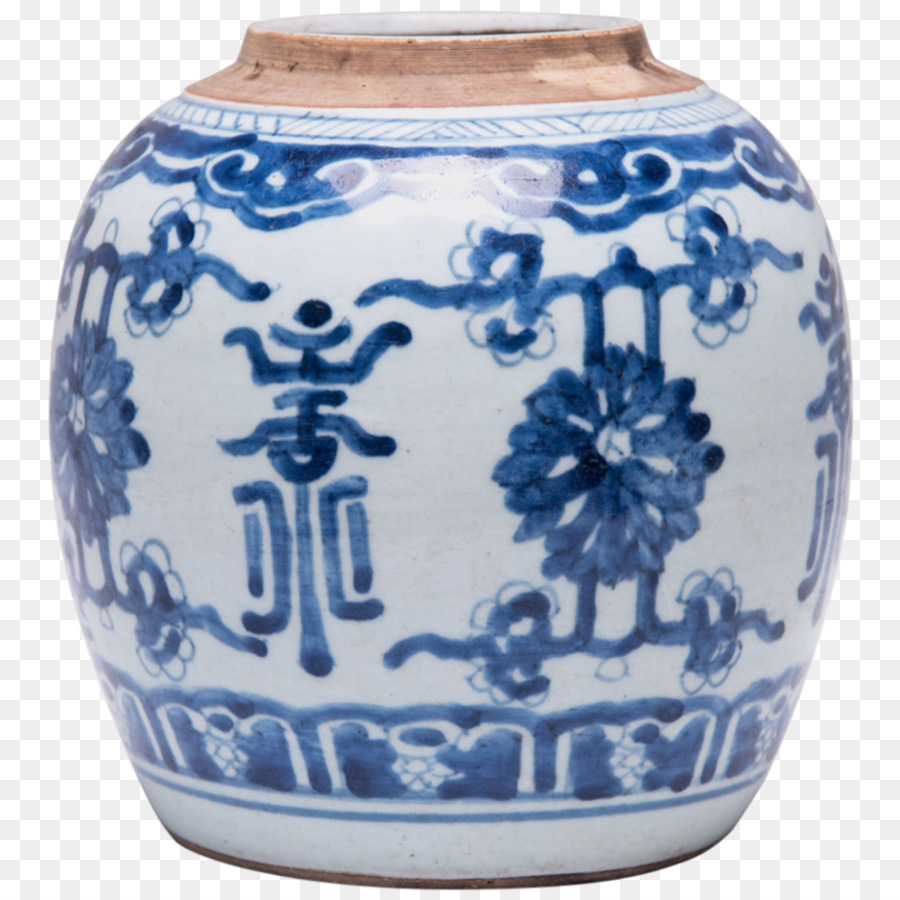 Bleu Et Blanc De La Poterie，Vase PNG