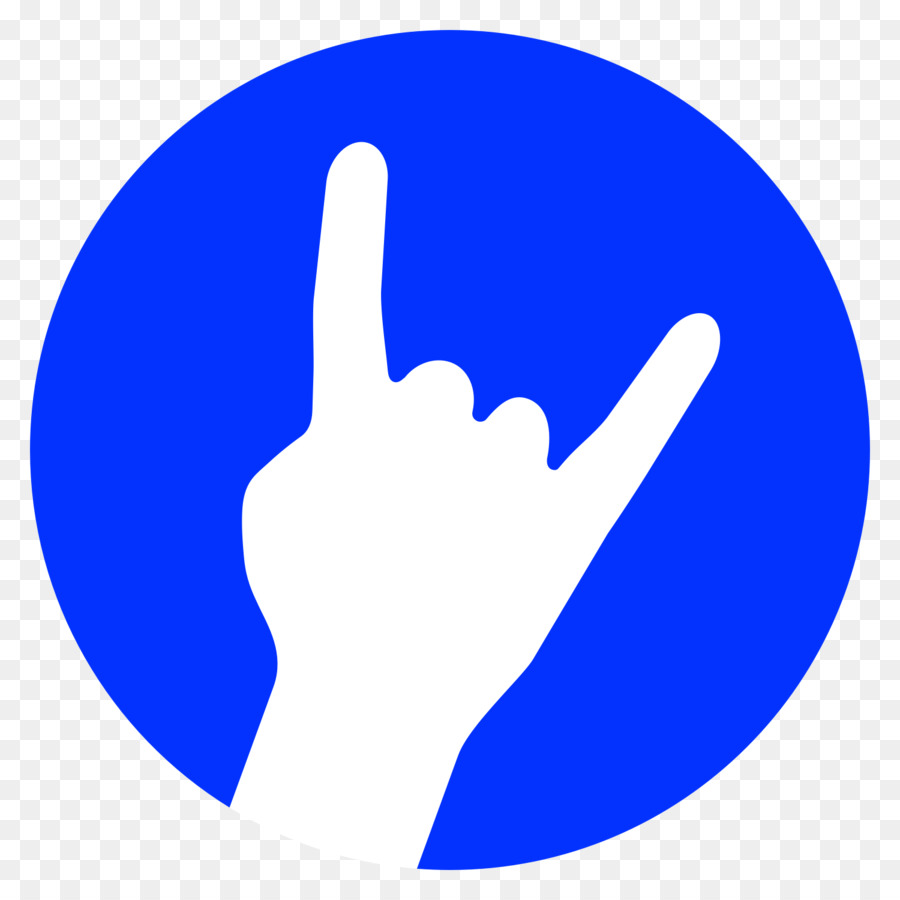 Signe De La Main，Bleu PNG