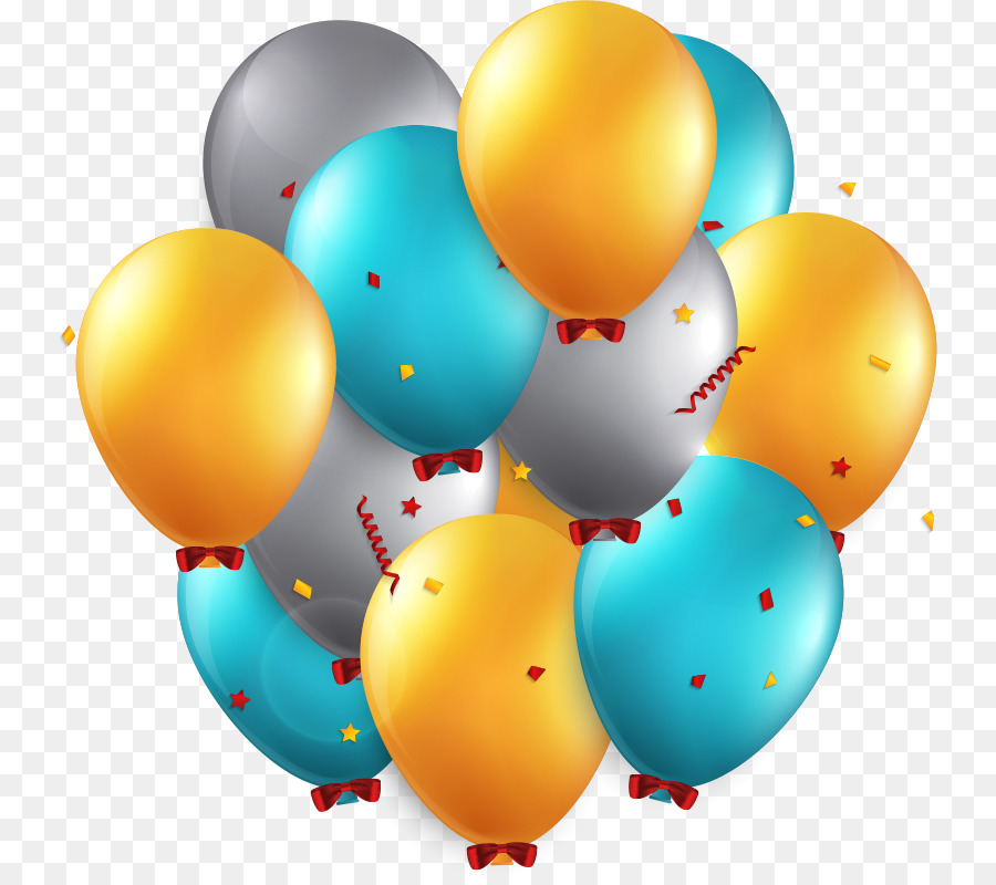 Ballons Colorés，Faire La Fête PNG