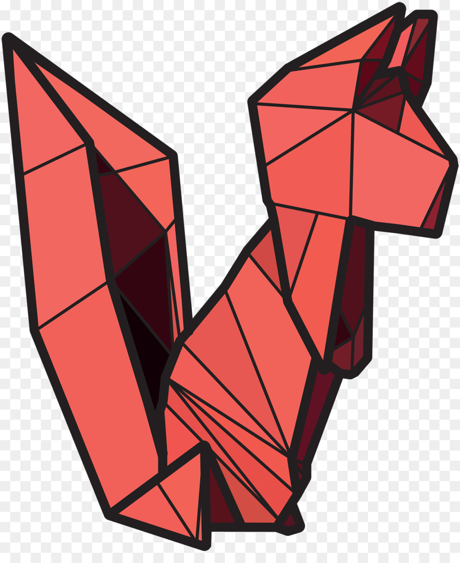 Écureuil Origami，Papier PNG