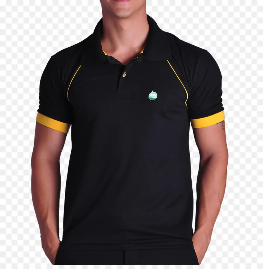 Chemise Polo，Noir PNG