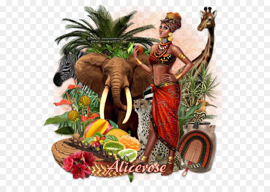 Femme Africaine，éléphant PNG