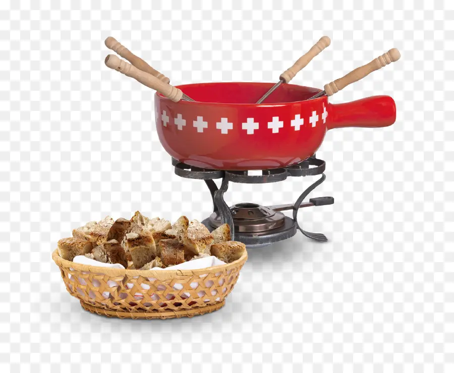 Service à Fondue，Pot Rouge PNG