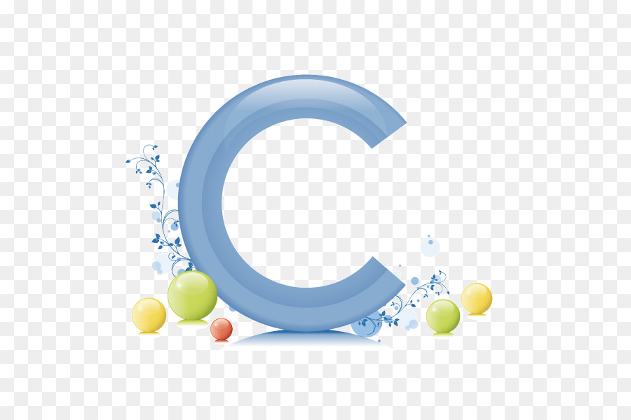 Lettre Bleue C，Alphabet PNG