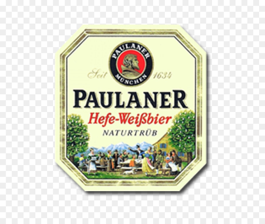 Étiquette Paulaner Hefe Weißbier，Bière PNG