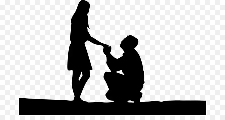 Silhouette De Proposition，Couple PNG