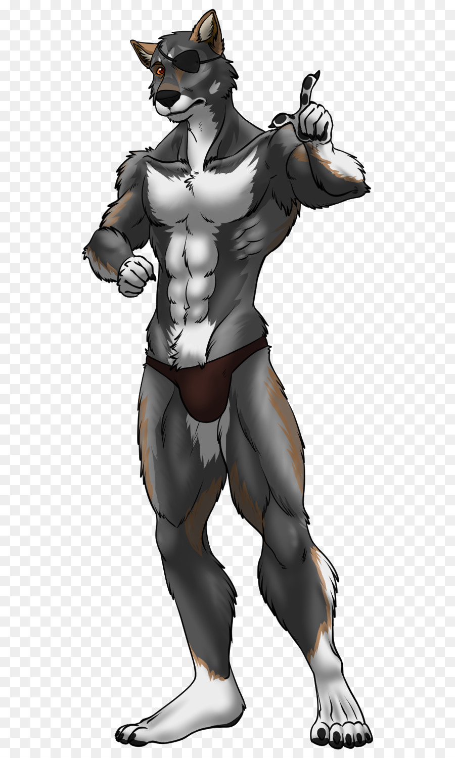 Loup Musclé，Anthropomorphe PNG