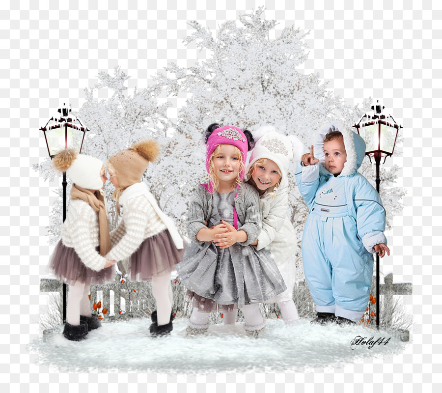 Enfants En Vêtements D'hiver，Neige PNG