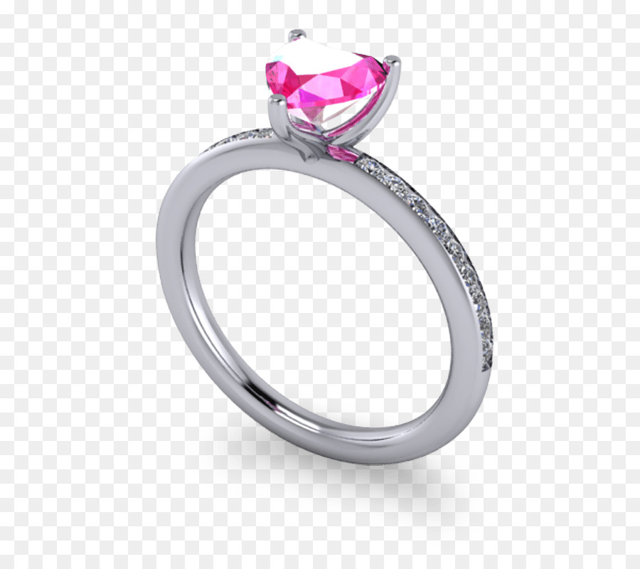 Bague Avec Pierre Rose，Diamant PNG