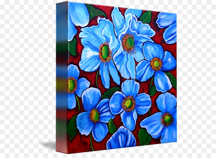Design Floral，Le Pavot Bleu De L Himalaya PNG