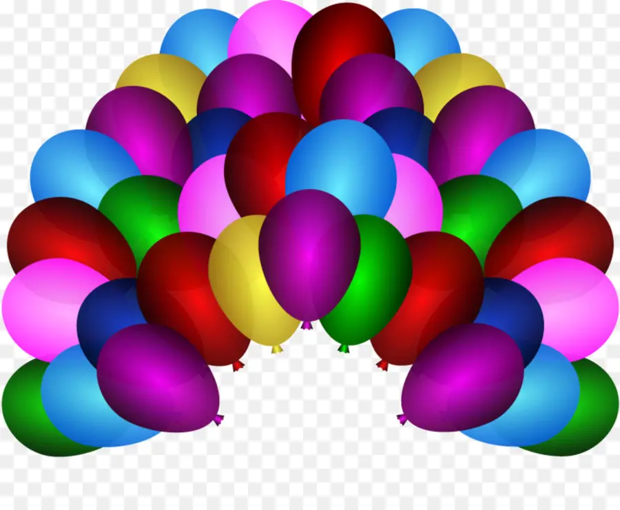 Ballons Colorés，Faire La Fête PNG