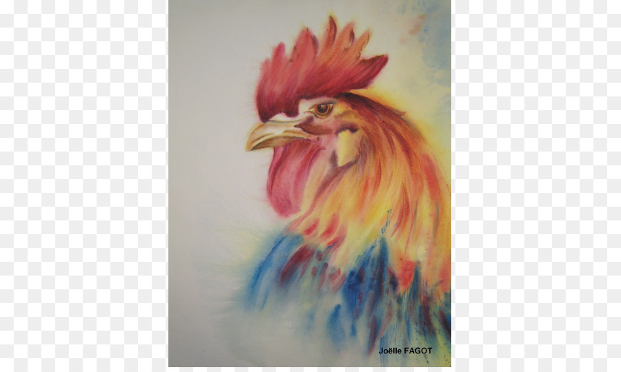 Coq，Peinture à L Aquarelle PNG