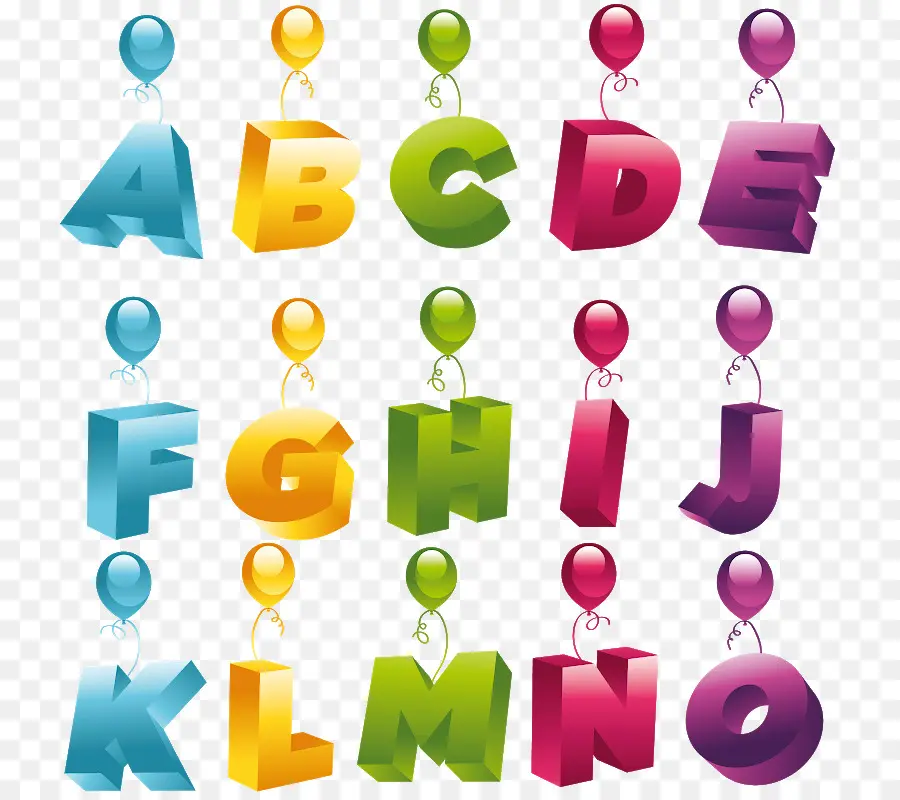 Alphabet，Ballons PNG