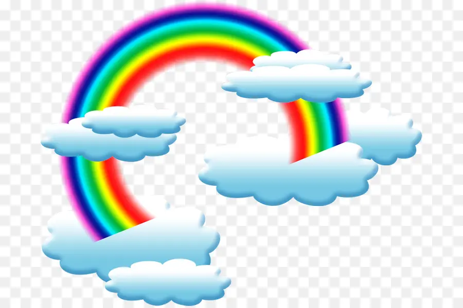 Arc En Ciel Et Nuages，Ciel PNG