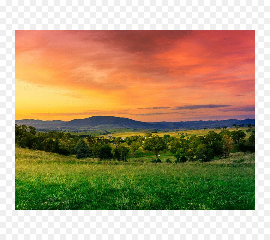 Paysage Au Coucher Du Soleil，Coucher De Soleil PNG