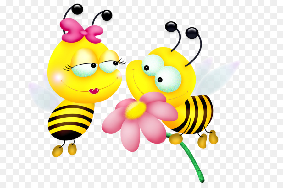 Abeilles De Dessin Animé，Fleur PNG