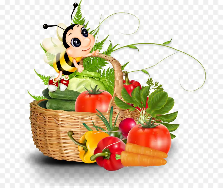 Panier De Légumes，Abeille PNG